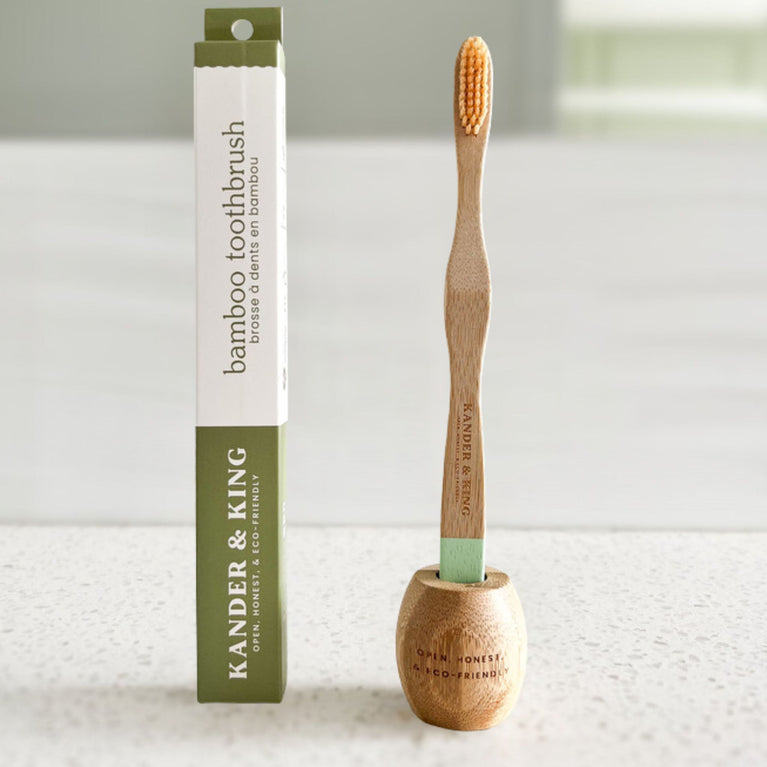 Open, Honest, & Eco-Friendly Bamboo Toothbrush Holder