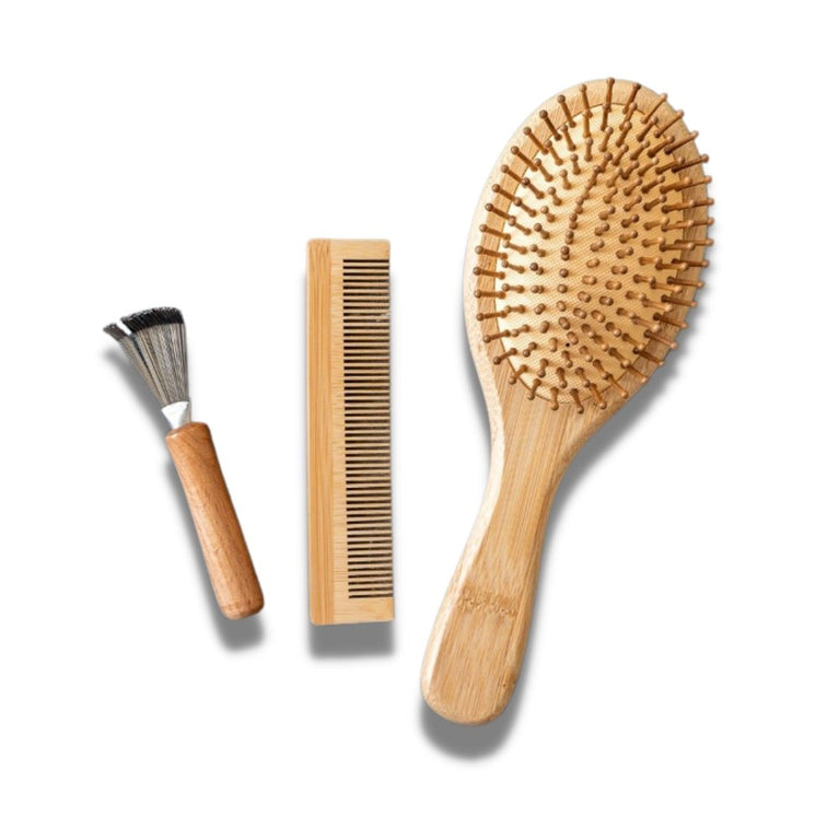 Bamboo Hair Brush Set Plantish